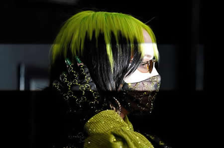 Billie Eilish chega à 62.ª cerimónia dos Grammy em Los Angeles, Califórnia